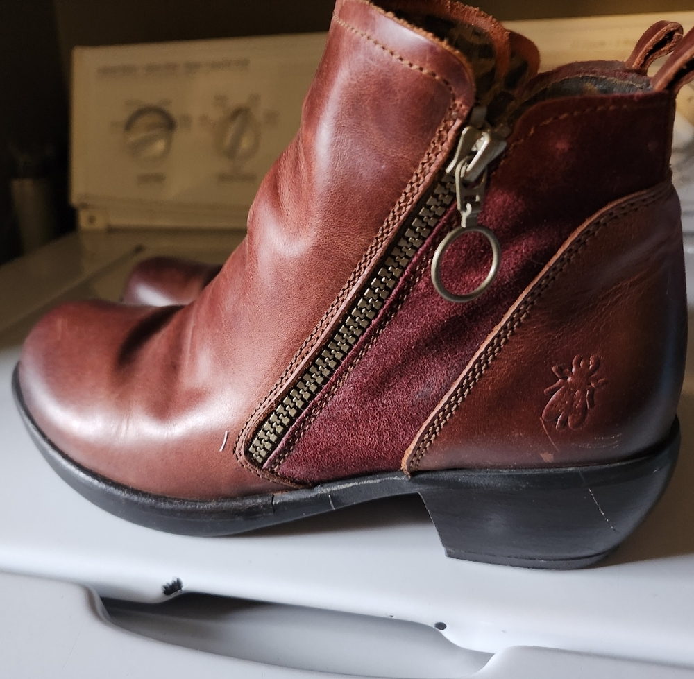 Fly London Brown Heeled Boots